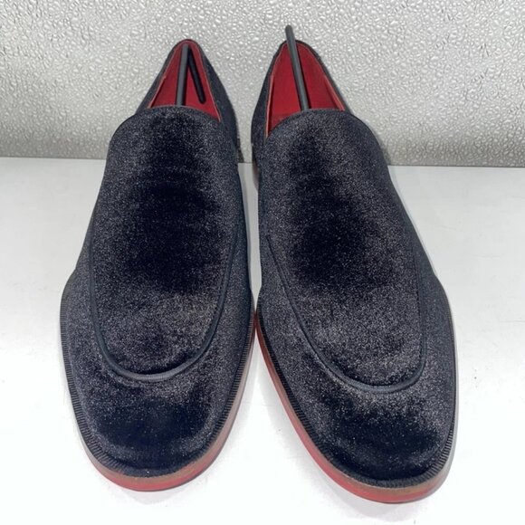Carlos Santana Men\'s Black Prince Velvet Loafers Size 9.5D